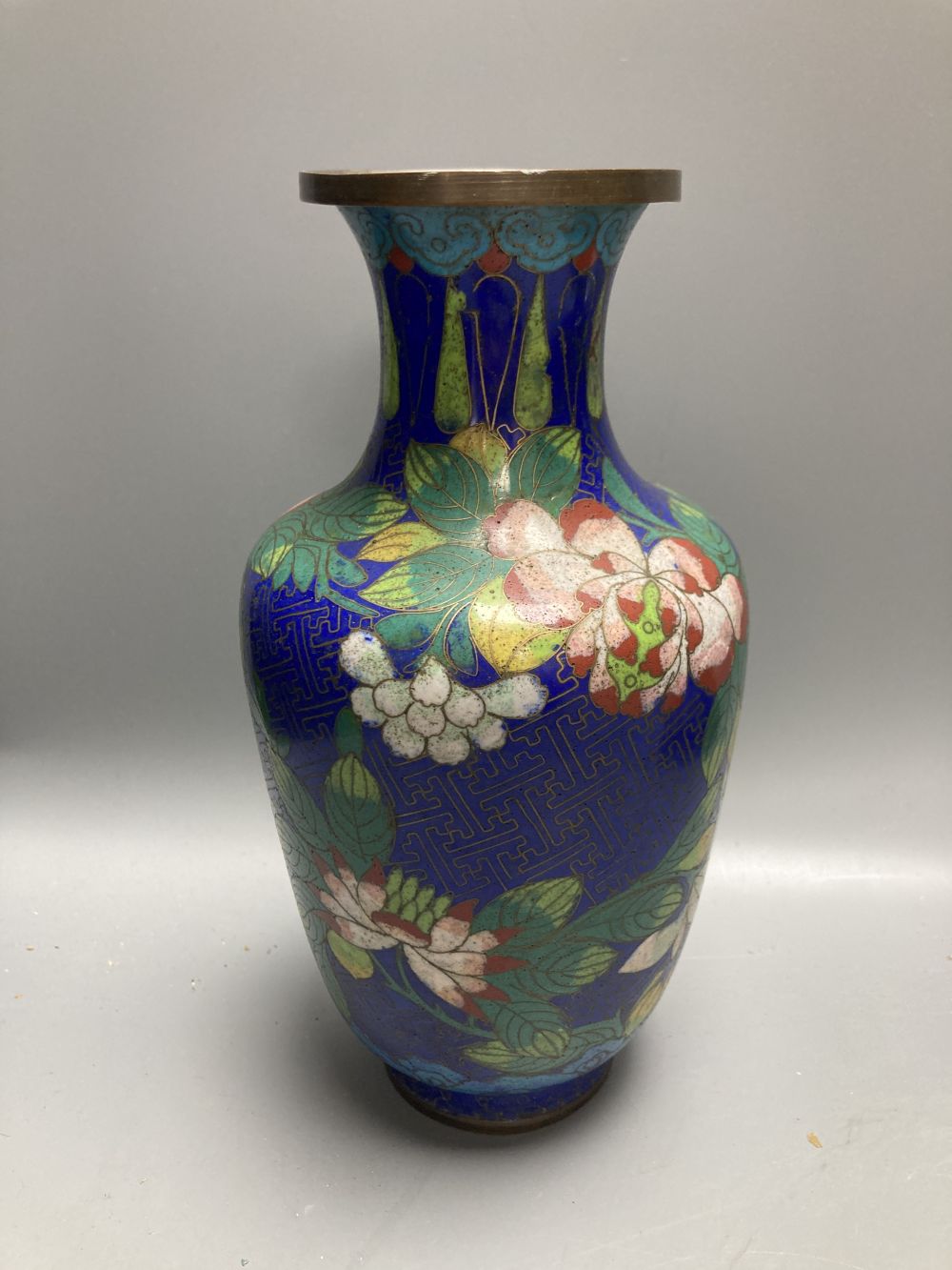 A simulated bronze eagle, 36cm, cloisonne enamelled vase, 23cm and five other items